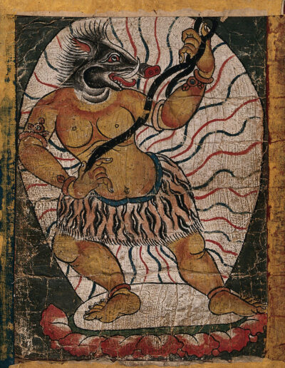 A Tibetan demon with a boar's head (circa 1800-1899), Tibet. Welcome Collection