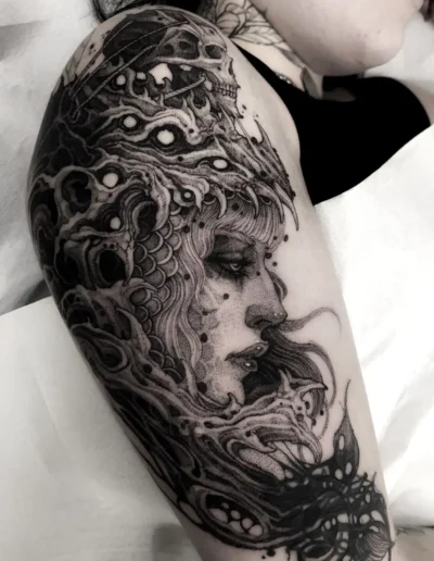 Illustrative tattoo by Francesco Bianco @f_bianco_