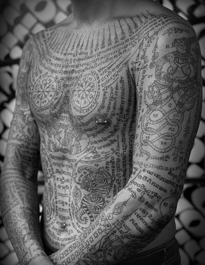 Large Sak Yant traditional tattoo done by Ajahnman @ajahnman