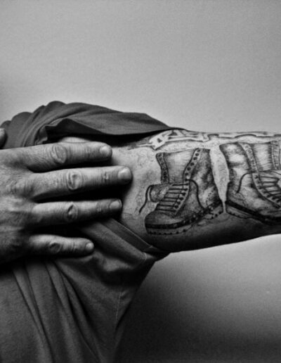 Prison tattoo (arm), from American Prison Tattoos by Robert Gumpert (robertgumpert.com)