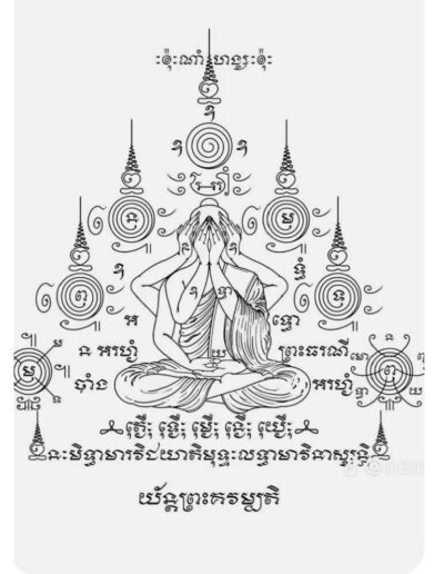 Sak Yant Phra Pidta (Closed-Eyes Buddha) design via Pinterest